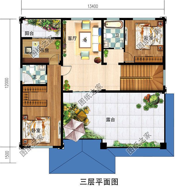 50萬以內(nèi)的歐式三層房屋別墅施工設(shè)計圖紙及效果圖