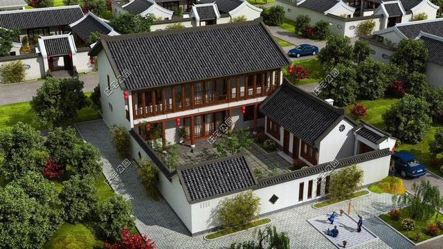 中式帶小院民宿平面戶型圖，這種設(shè)計(jì)誰不喜歡？