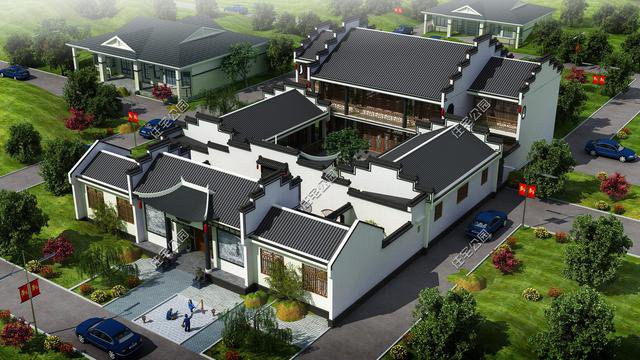 中式帶小院民宿平面戶型圖，這種設(shè)計(jì)誰不喜歡？