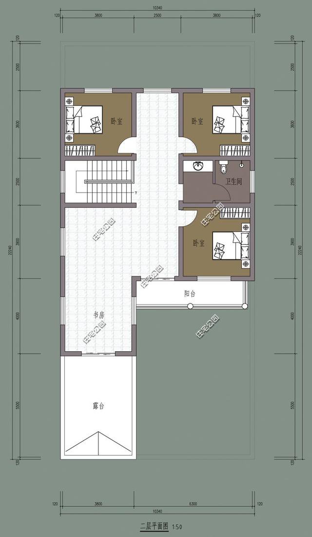 中式帶小院民宿平面戶型圖，這種設(shè)計(jì)誰不喜歡？