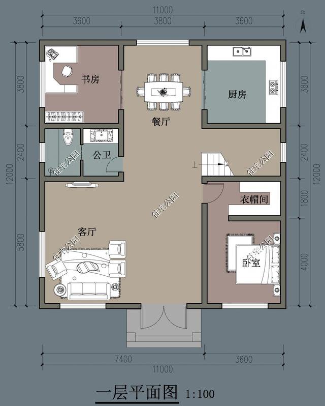 中式帶小院民宿平面戶型圖，這種設(shè)計(jì)誰不喜歡？