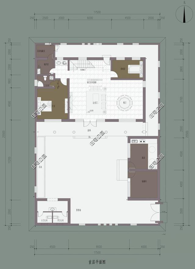 中式帶小院民宿平面戶型圖，這種設(shè)計(jì)誰不喜歡？