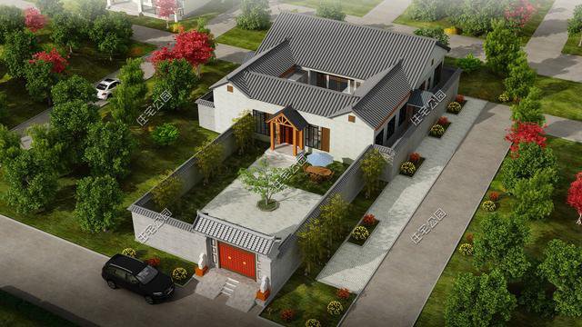 中式帶小院民宿平面戶型圖，這種設(shè)計(jì)誰不喜歡？