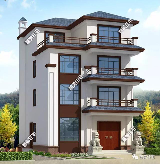 5棟寬8-9米的別墅設計方案戶型，宅基地小不用愁