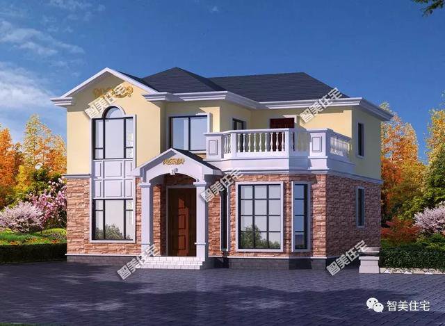 2棟簡(jiǎn)潔農(nóng)村二層自建房子戶型圖，簡(jiǎn)單、實(shí)用型