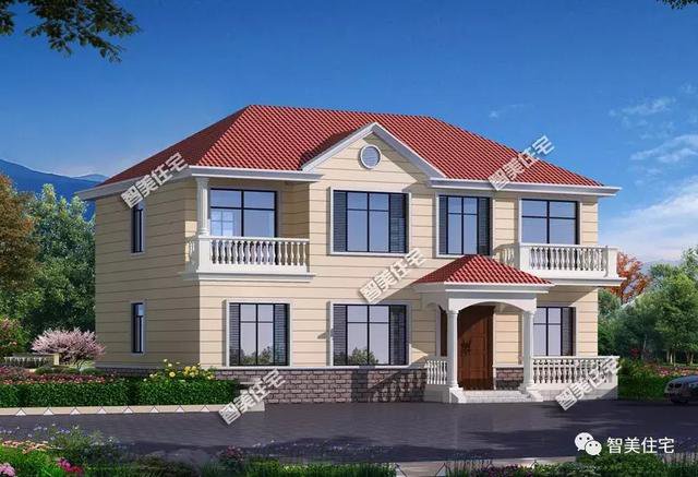 北方地區(qū)的兩套二層住宅樓戶型圖，4、5間的方案