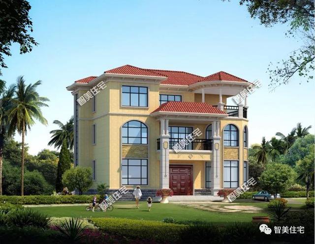 造價(jià)40多萬(wàn)，帶堂屋和涼亭的別墅戶(hù)型方案設(shè)計(jì)，高端