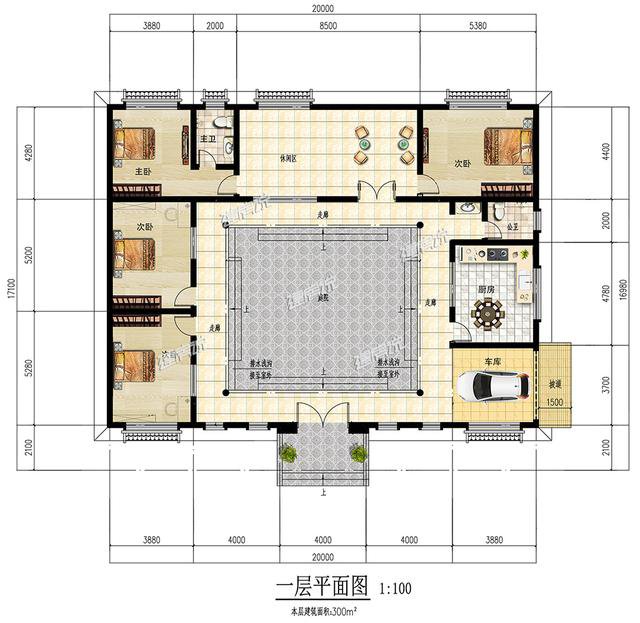 6款帶小院的一層的中式自建房戶型圖，最低18萬(wàn)，爸媽很喜歡