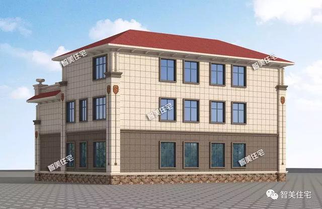 18×13.8米雙拼別墅戶型方案圖，客廳挑空共用堂屋