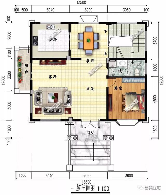2棟比較豪的三層歐式農(nóng)村住房戶型方案圖，第二棟還帶地下室