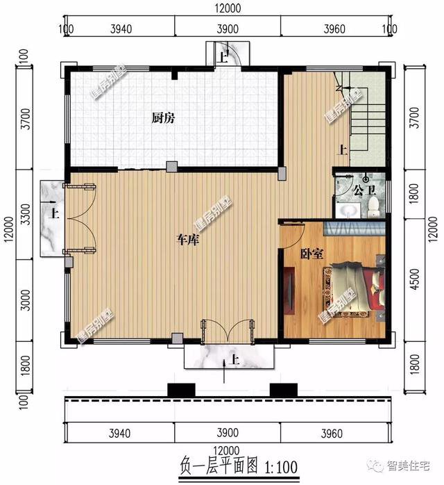 2棟比較豪的三層歐式農(nóng)村住房戶型方案圖，第二棟還帶地下室