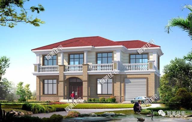 2棟四間兩層實用簡約的住房戶型設(shè)計圖，農(nóng)村建正合適