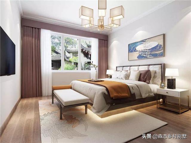 占地110㎡二層新中式別墅戶型設(shè)計圖，這款方案火爆全國