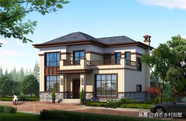 占地110㎡二層新中式別墅戶型設(shè)計圖，這款方案火爆全國