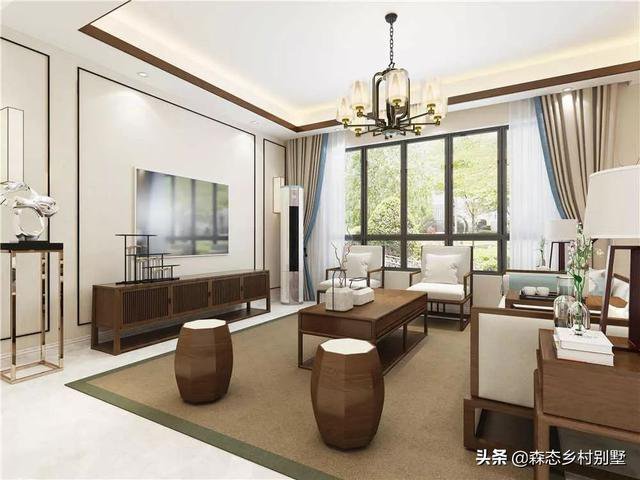 占地110㎡二層新中式別墅戶型設(shè)計圖，這款方案火爆全國