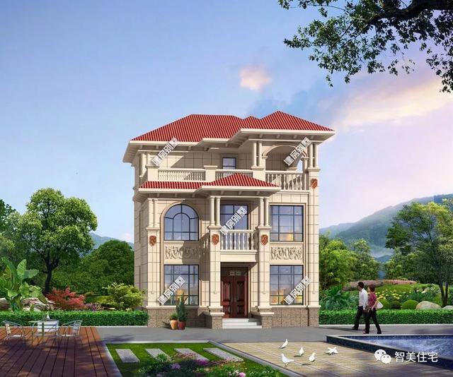 兩棟寬8米多的農(nóng)村自建房戶型圖，小戶型也有好格局