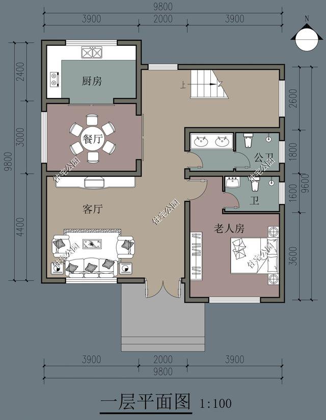 10套小戶型精致簡約的農村自建房方案戶型圖，適合小宅基地