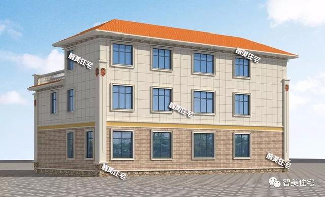 20×12米農(nóng)村別墅戶型設(shè)計圖，造型豪華對稱設(shè)計