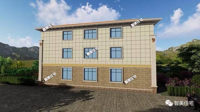 20×12米農(nóng)村別墅戶型設(shè)計圖，造型豪華對稱設(shè)計