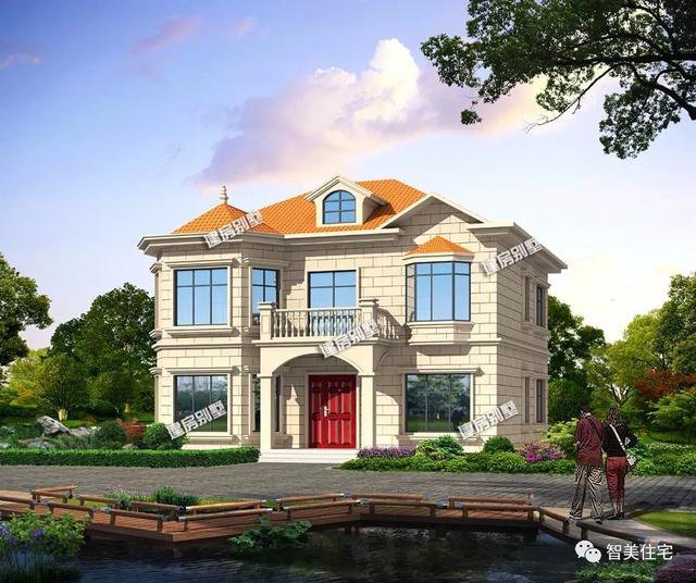 寬13米左右的兩層別墅自建洋樓房戶型圖，雖然普通但很實用