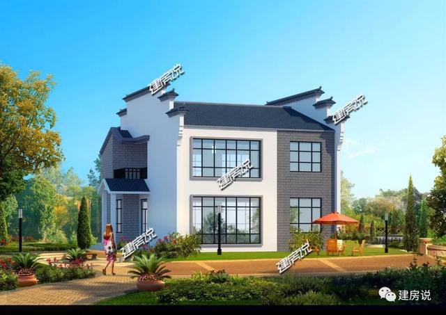 幾棟徽派的農(nóng)村中式住宅外觀圖片及戶型設(shè)計圖，喜歡徽派的收藏了