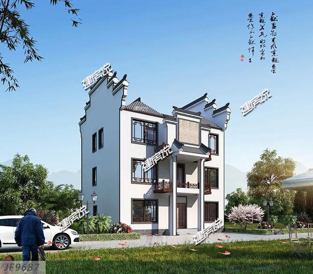 幾棟徽派的農(nóng)村中式住宅外觀圖片及戶型設(shè)計圖，喜歡徽派的收藏了