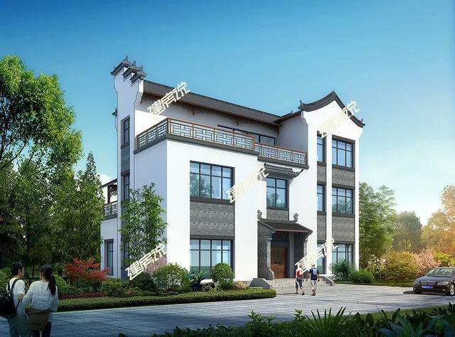 幾棟徽派的農(nóng)村中式住宅外觀圖片及戶型設(shè)計圖，喜歡徽派的收藏了