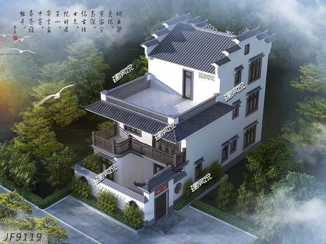 幾棟徽派的農(nóng)村中式住宅外觀圖片及戶型設(shè)計圖，喜歡徽派的收藏了