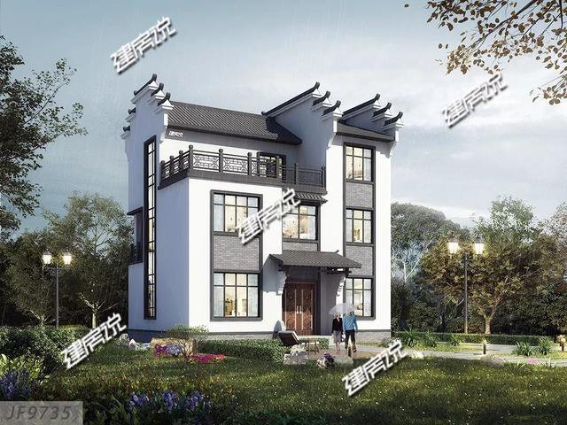 幾棟徽派的農(nóng)村中式住宅外觀圖片及戶型設(shè)計圖，喜歡徽派的收藏了