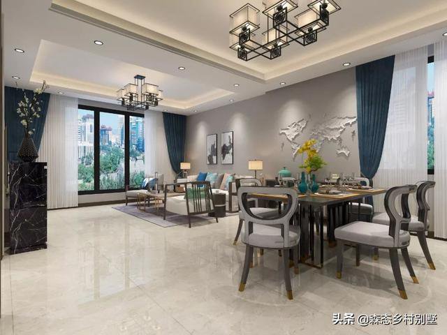 占地100平三層簡歐小戶型別墅戶型圖，小宅基地建房也可以很氣派