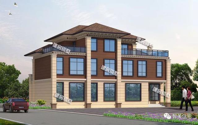 氣勢(shì)磅礴的二層半歐式豪宅戶型圖，占地200平以下