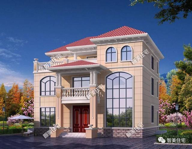 造價(jià)30-40萬的歐式二層半別墅方案設(shè)計(jì)圖，都是很流行的戶型