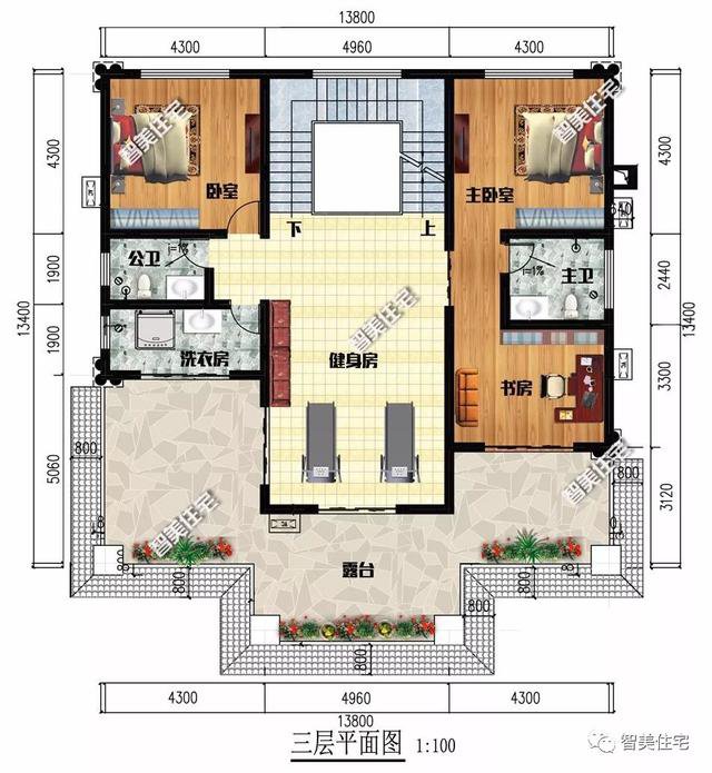 客廳挑空帶堂屋三層歐式自建房圖，湖南、湖北建的多