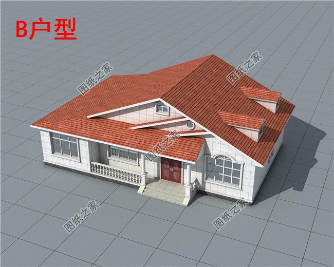 實(shí)用農(nóng)村10萬(wàn)一層小別墅戶(hù)型圖及圖紙