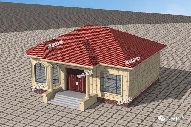 造價(jià)16萬左右的一層小平房別墅圖，外觀美布局贊