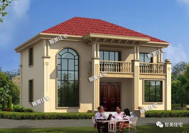 寬12米的兩棟農(nóng)村自建房設(shè)計圖，客廳挑空配大窗，堪比豪宅