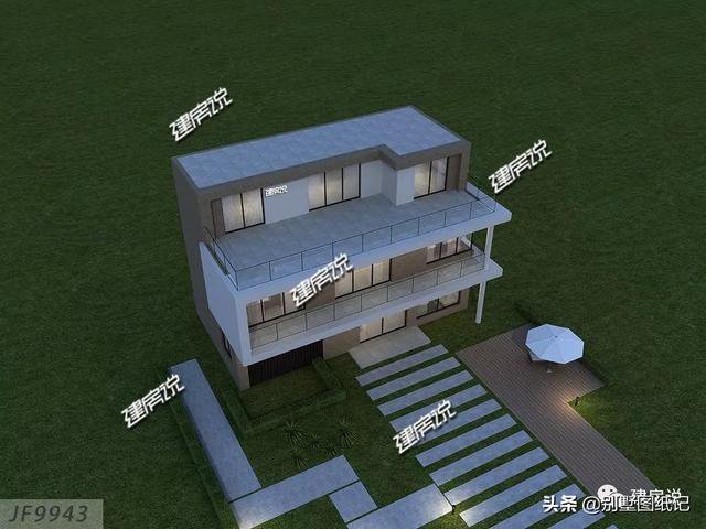 占地100平的超現(xiàn)代風(fēng)平頂別墅戶型方案圖，時(shí)尚不過時(shí)