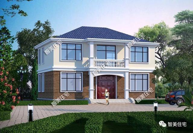 開間12米左右的兩層自建房戶型圖，簡單施工容易，主體造價低