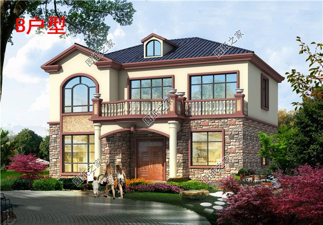 2019二層農(nóng)村新款別墅新式二層樓房設(shè)計(jì)圖