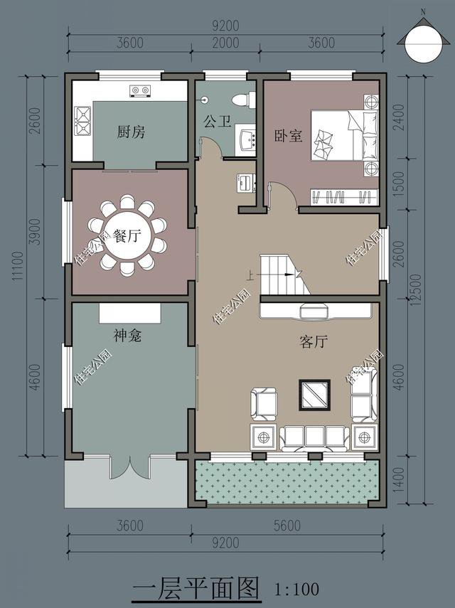 造價25萬~30萬簡約現(xiàn)代風(fēng)二層新農(nóng)村住宅圖，好看實(shí)用