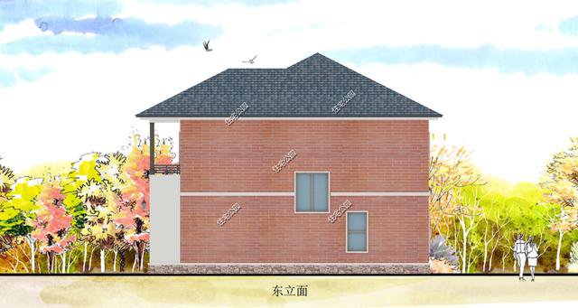 造價25萬~30萬簡約現(xiàn)代風(fēng)二層新農(nóng)村住宅圖，好看實(shí)用