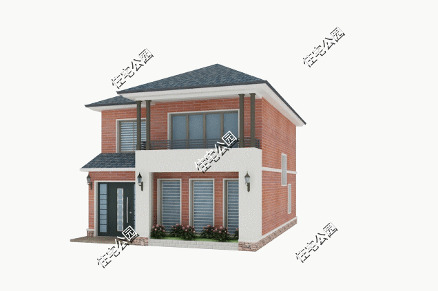 造價25萬~30萬簡約現(xiàn)代風(fēng)二層新農(nóng)村住宅圖，好看實(shí)用