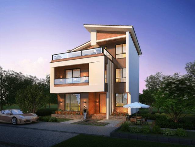 10乘10米左右現(xiàn)代風(fēng)三層自建房戶型設(shè)計(jì)方案圖，年輕人肯定喜歡