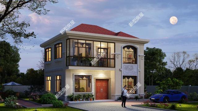 6套二層小洋樓設(shè)計(jì)戶型圖及外觀效果圖，都是新款設(shè)計(jì)出圖