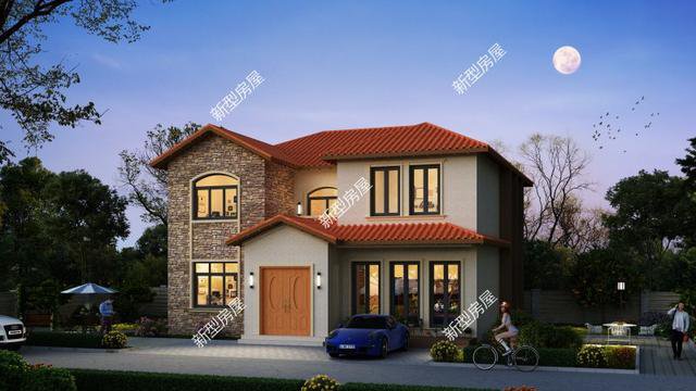 6套二層小洋樓設(shè)計(jì)戶型圖及外觀效果圖，都是新款設(shè)計(jì)出圖