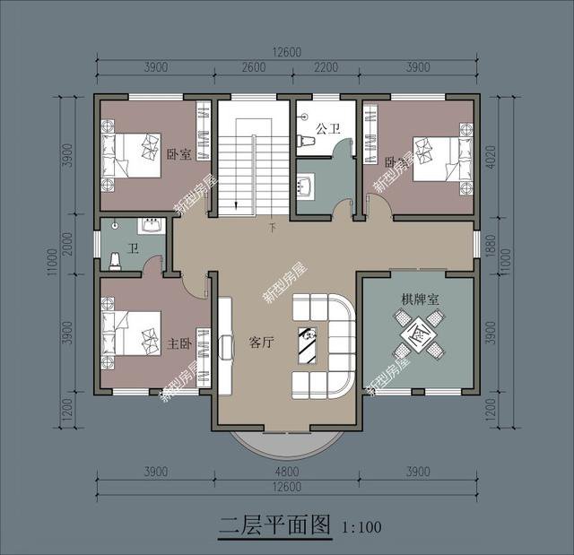 6套二層小洋樓設(shè)計(jì)戶型圖及外觀效果圖，都是新款設(shè)計(jì)出圖
