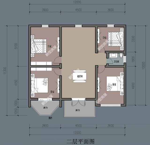 6套二層小洋樓設(shè)計(jì)戶型圖及外觀效果圖，都是新款設(shè)計(jì)出圖