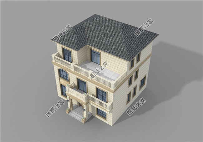 120平方米新農(nóng)村三層房屋設(shè)計圖，含全套CAD設(shè)計圖紙