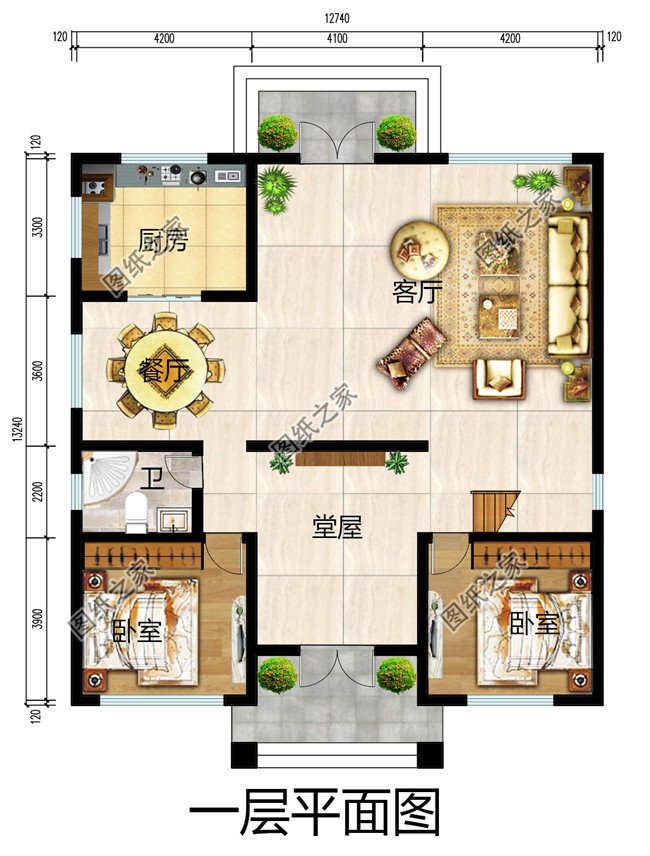 三間三層房子設(shè)計(jì)圖，高端三層樓房設(shè)計(jì)圖，三層兩個(gè)大露臺(tái)
