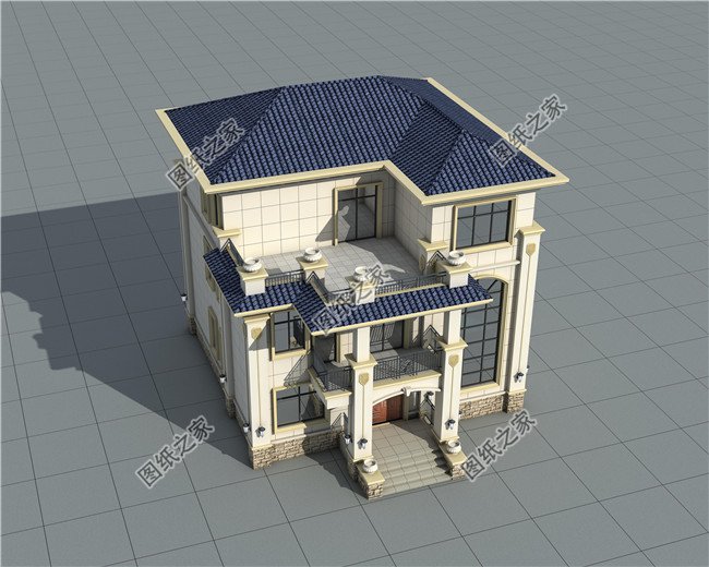 140平方米新農(nóng)村自建三層別墅建筑圖紙及效果圖